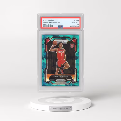 2023 Panini Prizm #150 Amen Thompson - Teal Ice (PSA 10 GEM MINT)