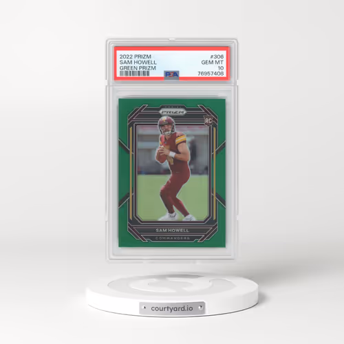 2022 Panini Prizm #306 Sam Howell - Green Prizm (PSA 10 GEM MINT)