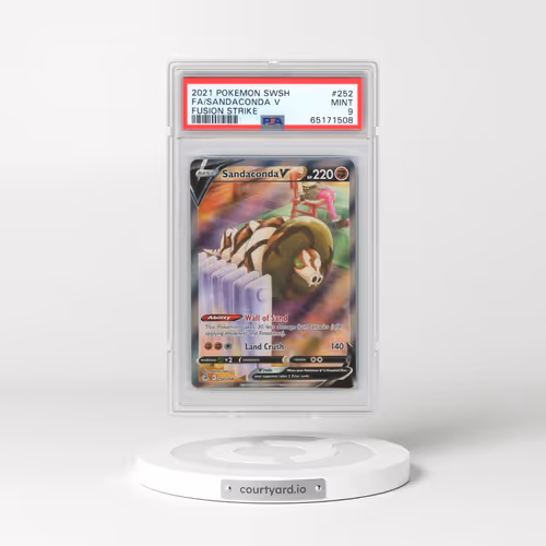 2021 Pokémon Sword & Shield Fusion Strike #252 Sandaconda V - Holo Full Art (PSA 9 MINT)