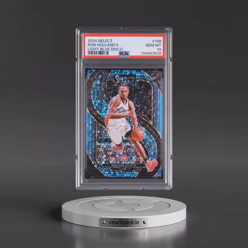 2024 Panini Select #198 Ron Holland II - Light Blue Disco (PSA 10 GEM MINT)