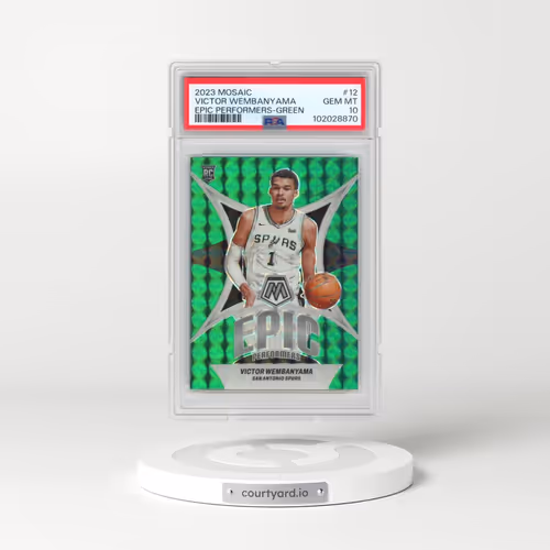 2023 Panini Mosaic Epic Performers #12 Victor Wembanyama - Green (PSA 10 GEM MINT)