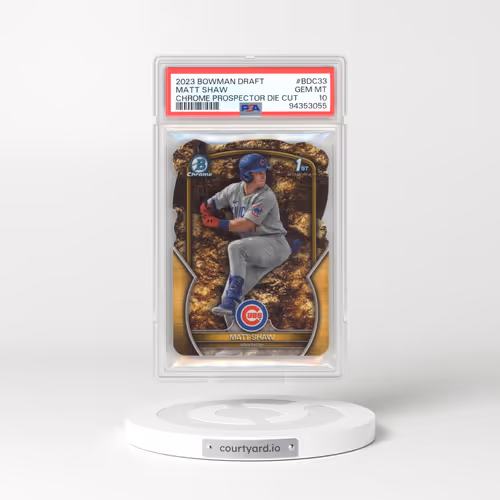 2023 Bowman Draft #BDC33 Matt Shaw - Chrome Prospector Die Cut (PSA 10 GEM MINT)