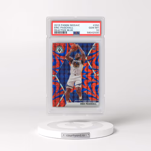 2019 Panini Mosaic #250 Eric Paschall - Reactive Blue (PSA 10 GEM MINT)
