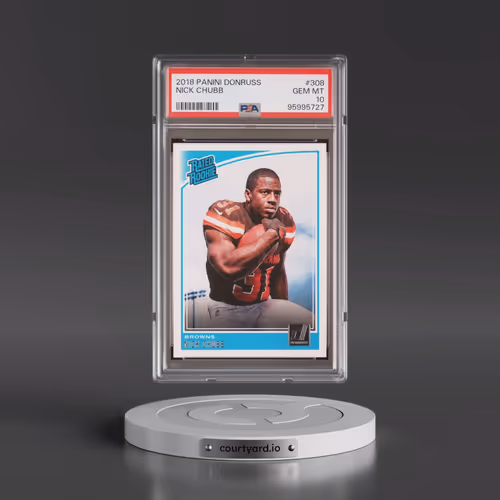 2018 Panini Donruss #308 Nick Chubb (PSA 10 GEM MINT)