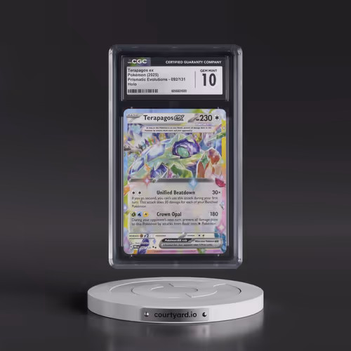2025 Pokémon Pre EN-Prismatic Evolutions #092 Terapagos EX - Holo (CGC 10 GEM MINT)