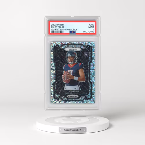 2023 Panini Prizm #302 CJ Stroud - Variation-No Huddle (PSA 9 MINT)