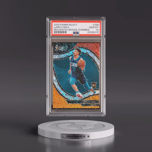 2020 Panini Select #298 LaMelo Ball - Red/White/Orange Shimmer (PSA 10 GEM MINT)