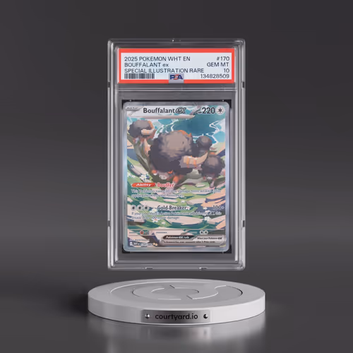 2025 Pokémon Wht EN-White Flare #170 Bouffalant EX - Holo Special Illustration Rare (PSA 10 GEM MINT