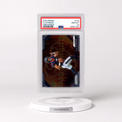 2023 Panini Prizm Fireworks #F10 CJ Stroud (PSA 10 GEM MINT)