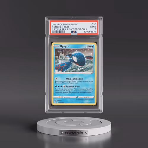 2023 Pokémon Sword and Shield Crown Zenith #036 Kyogre - Holo 2024 Sea & Sky Premium Collection (PSA