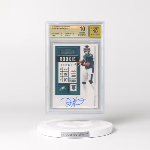 2020 Panini Contenders #122 Jalen Hurts - Autograph (BGS 10 PRISTINE)