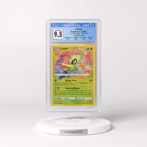 2020 Vivid Voltage #009/185 Celebi - Amazing Rare Holo (CGC 10 GEM MINT)