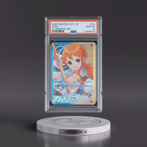 2025 One Piece Japanese OP11-A Fist of Divine Speed #041 Nami - Alternate Art (PSA 10 GEM MINT)