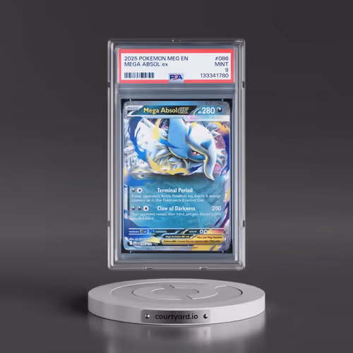 2025 Pokémon Meg EN-Mega Evolution #086 Mega Absol EX - Holo (PSA 9 MINT)