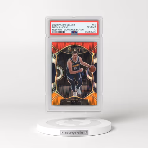 2020 Panini Select #58 Nikola Jokic - Red/White/Orange Flash (PSA 10 GEM MINT)