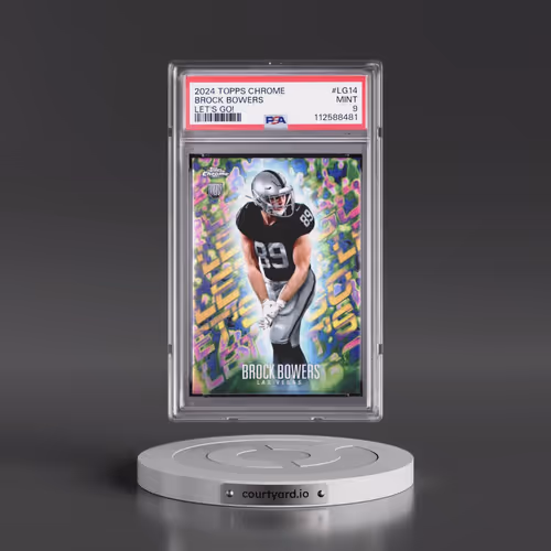 2024 Topps Chrome Let's Go! #LG14 Brock Bowers (PSA 9 MINT)