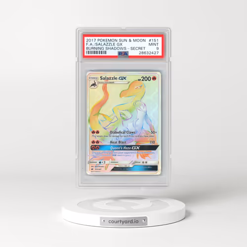 2017 Pokémon Sun & Moon Burning Shadows #151 Salazzle GX - Holo Full Art Secret (PSA 9 MINT)