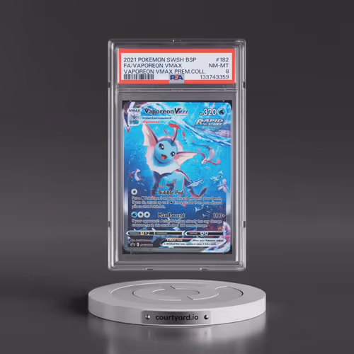 2021 Pokémon Swsh Black Star Promo #182 Vaporeon Vmax - Full Art Vaporeon Vmax Premium Collection (P
