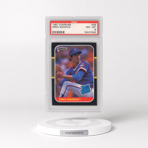 1987 Donruss #36 Greg Maddux (PSA 8 NM-MT)