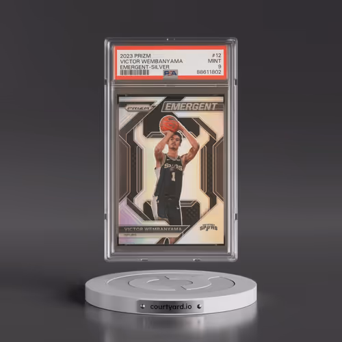 2023 Panini Prizm Emergent #12 Victor Wembanyama - Silver Prizm (PSA 9 MINT)