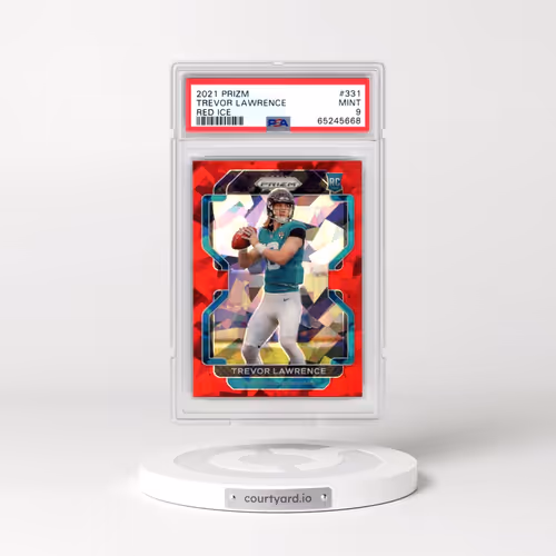 2021 Panini Prizm #331 Trevor Lawrence - Red Ice (PSA 9 MINT)