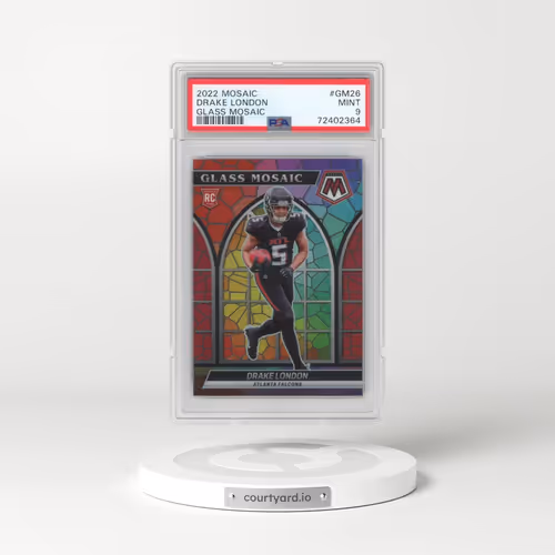 2022 Panini Mosaic Glass Mosaic #GM26 Drake London (PSA 9 MINT)