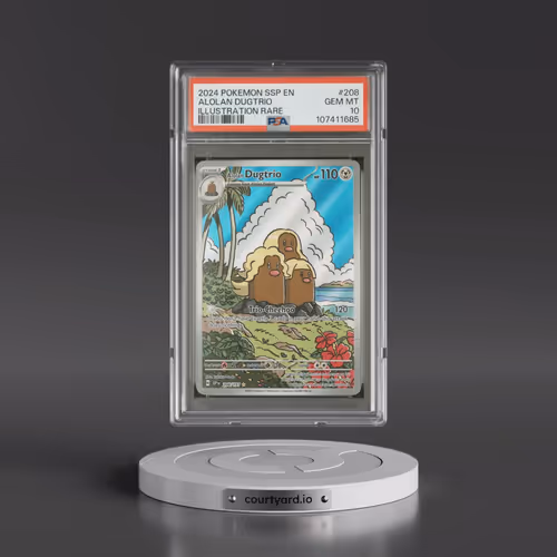 2024 Pokémon Ssp EN-Surging Sparks #208 Alolan Dugtrio - Illustration Rare (PSA 10 GEM MINT)