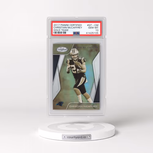2017 Panini Certified Gold Team #GTCM Christian McCaffrey (PSA 10 GEM MINT)