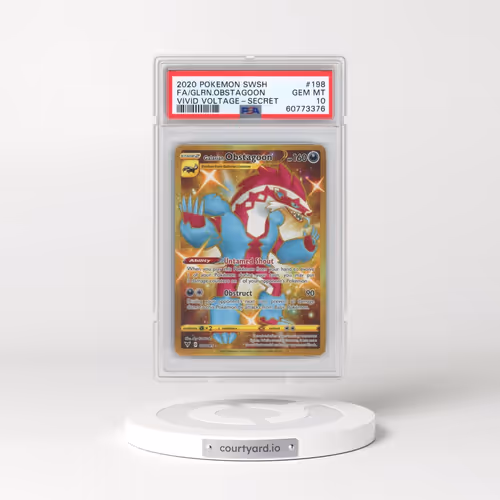 2020 Pokémon Sword & Shield Vivid Voltage #198 Galarian Obstagoon - Full Art Secret (PSA 10 GEM MINT