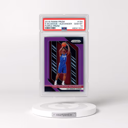 2018 Panini Prizm #184 Shai Gilgeous-Alexander - Purple Prizm (PSA 10 GEM MINT)