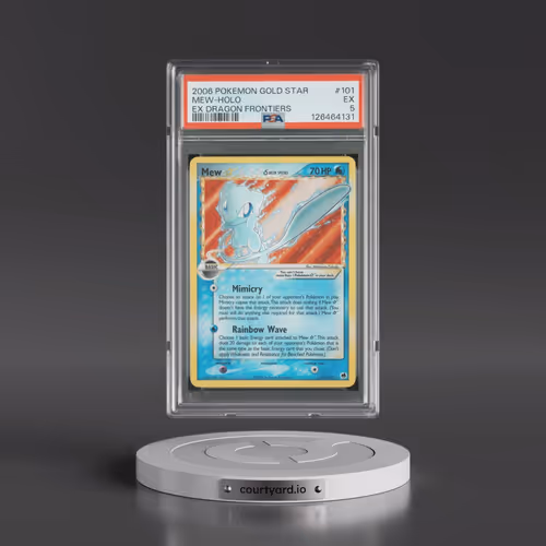 2006 Pokémon EX Dragon Frontiers #101 Mew - Holo Gold Star (PSA 5 EX)