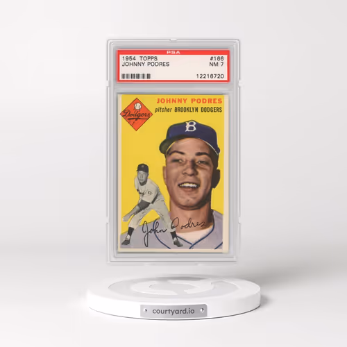 1954 Topps #166 Johnny Podres (PSA 7 NM)