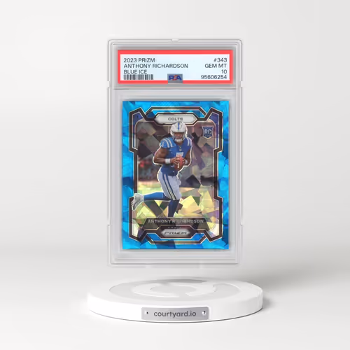 2023 Panini Prizm #343 Anthony Richardson - Blue Ice (PSA 10 GEM MINT)
