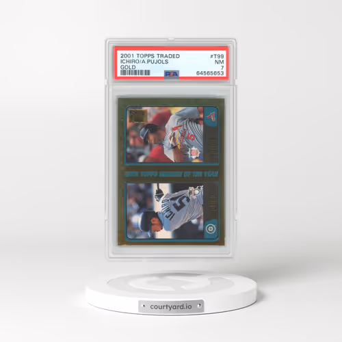 2001 Topps Traded #T99 Albert Pujols/Ichiro - Gold (PSA 7 NM)