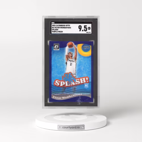 2023 Donruss Optic #6 Victor Wembanyama - Splash! Purple Prizm (SGC 9.5 MINT+)