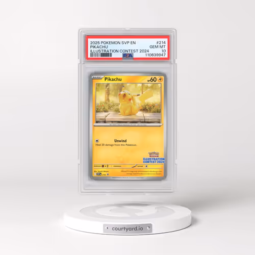 2025 Pokémon Svp EN-SV Black Star Promo #214 Pikachu - Illustration Contest 2024 (PSA 10 GEM MINT)