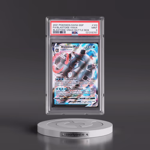2021 Pokémon Swsh Black Star Promo #103 Blastoise Vmax - Full Art Blastoise Vmax Battle Box (PSA 9 M