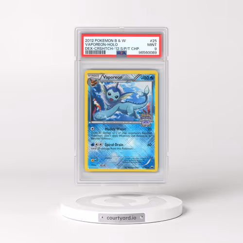 2012 Pokémon Black & White Dark Explorers #25 Vaporeon - Holo Crosshatch-2012 State/Province/Territo