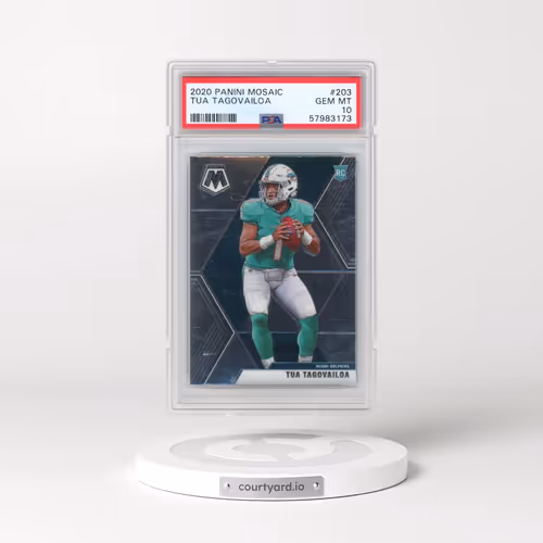 2020 Panini Mosaic #203 Tua Tagovailoa (PSA 10 GEM MINT)