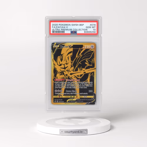2020 Pokémon Swsh Black Star Promo #076 Zacian V - Holo Full Art Ultra Premium Collection (PSA 10 GE