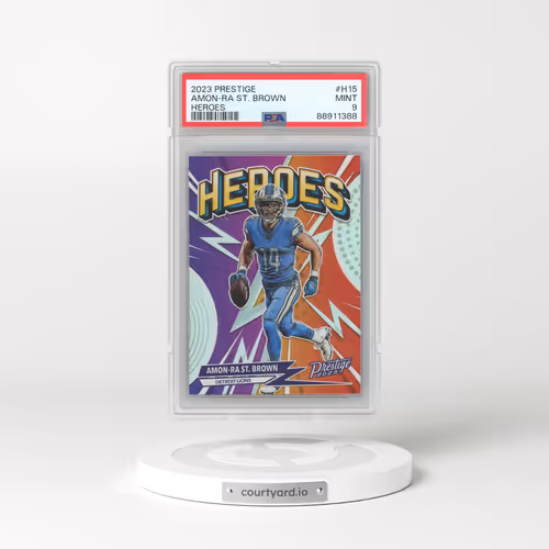 2023 Panini Prestige Heroes #H15 Amon-RA St. Brown - Base (PSA 9 MINT)
