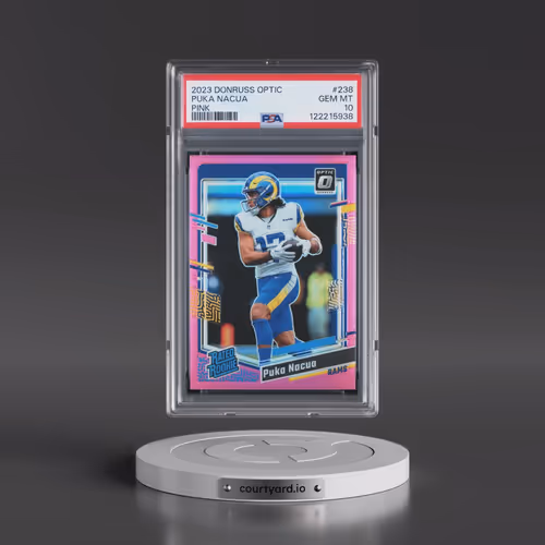 2023 Panini Donruss Optic #238 Puka Nacua - Pink (PSA 10 GEM MINT)