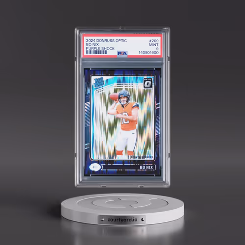 2024 Panini Donruss Optic #209 Bo Nix - Purple Shock (PSA 9 MINT)