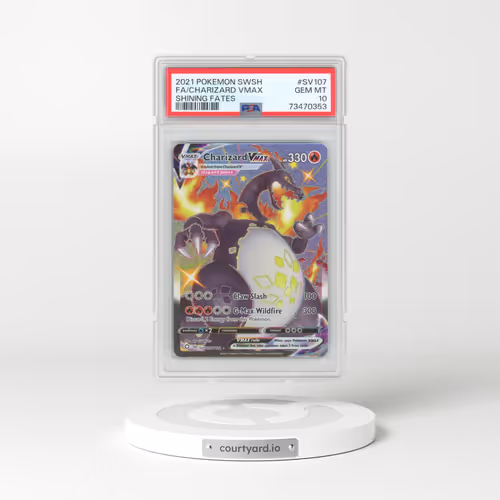 2021 Pokémon Sword & Shield Shining Fates #SV107 Charizard Vmax - Full Art (PSA 10 GEM MINT)