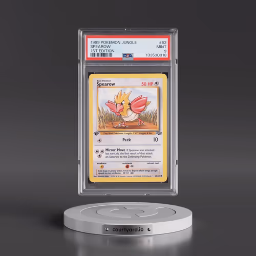 1999 Pokémon Jungle #62 Spearow - 1st Edition (PSA 9 MINT)