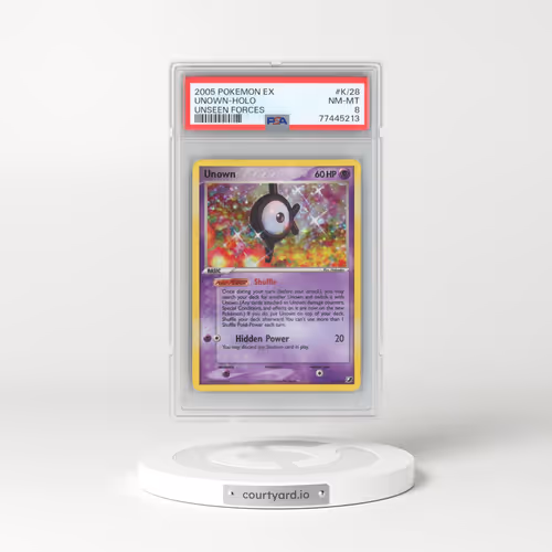 2005 EX Unseen Forces #K/28 Unown - Holo (PSA 8 NM-MT)