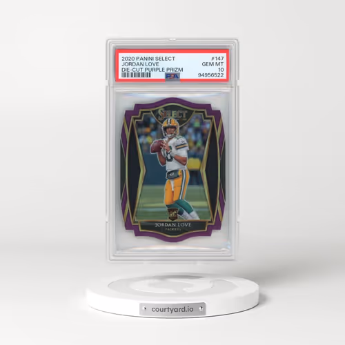 2020 Panini Select #147 Jordan Love - Die-Cut Purple Prizm (PSA 10 GEM MINT)