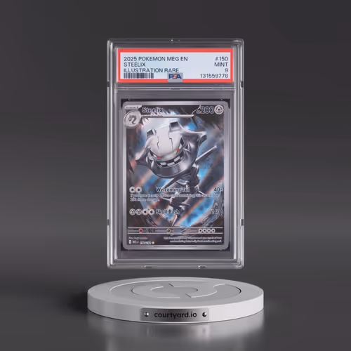 2025 Pokémon Meg EN-Mega Evolution #150 Steelix - Illustration Rare (PSA 9 MINT)