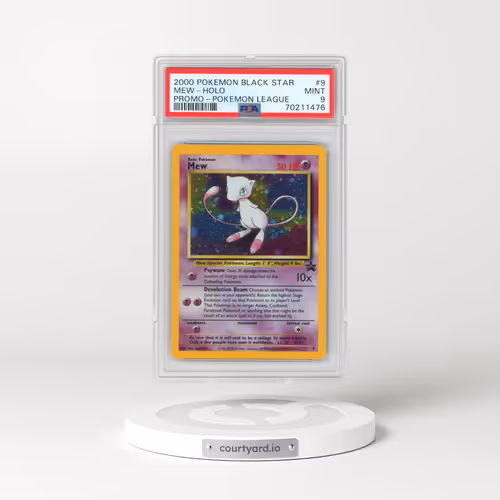 2000 Pokémon Promo Black Star #9 Mew - Holo Pokemon League (PSA 9 MINT)