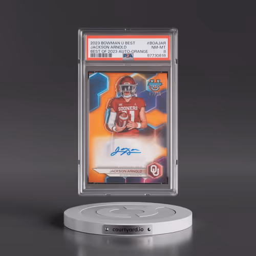 2023 Bowman University Best Best of 2023 Autographs #BOAJAR Jackson Arnold - Orange (PSA 8 NM-MT)